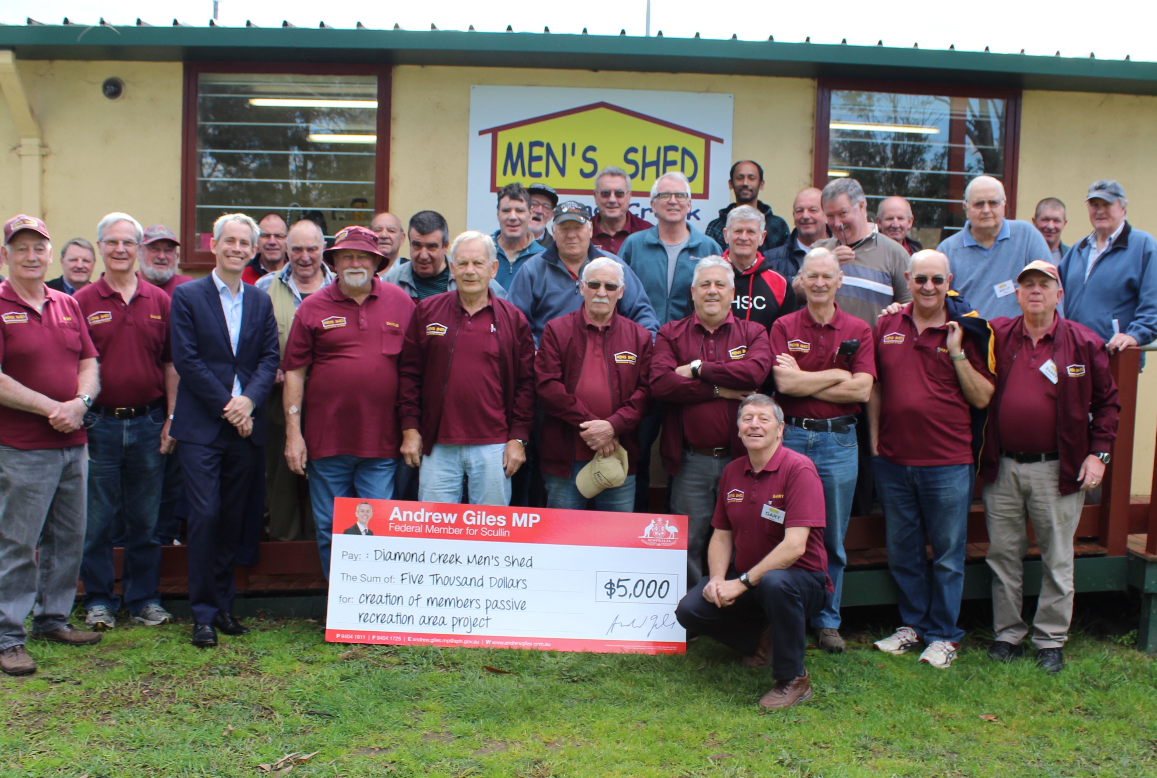 Andrew with Diamond Creek Men's Shed.jpg